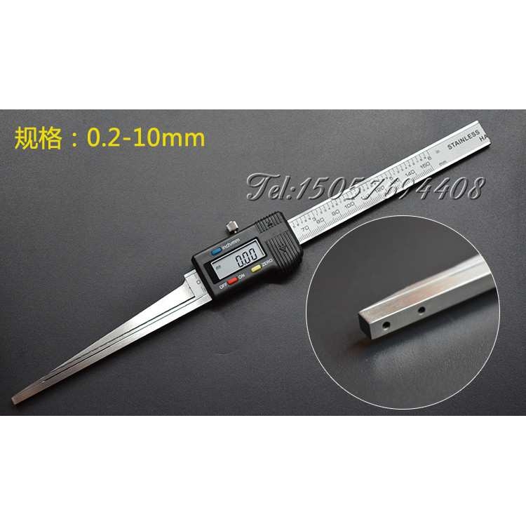 供应桂林天目牌电子数显楔形塞尺20-30MM数显间隙尺斜度尺斜面尺