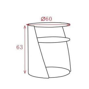极简现代家用舒适北欧轻奢风床头柜弯曲胶合板弯 意式 6001