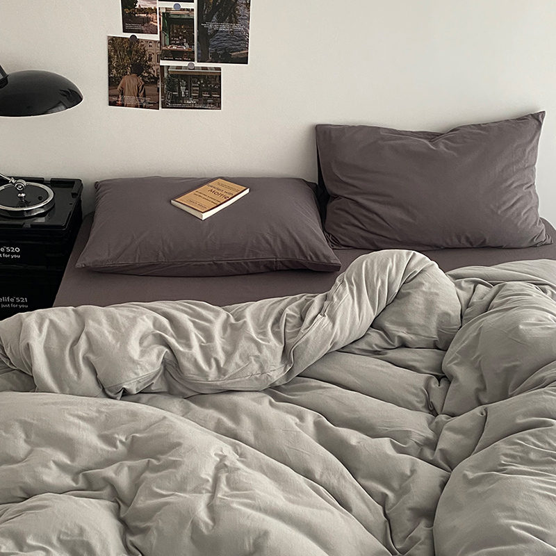 复古灰棕纯色纯棉全棉针织棉