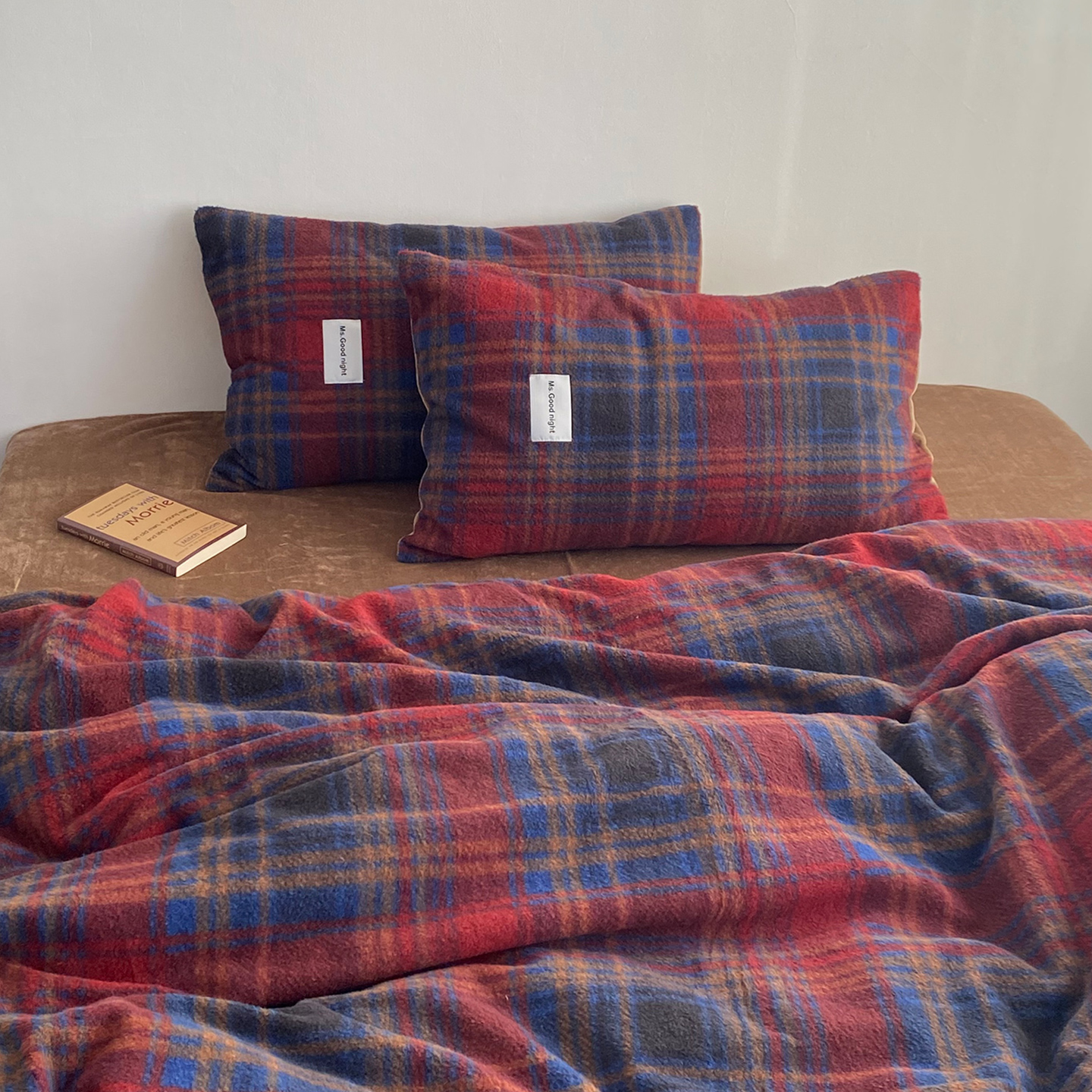 复古风仿羊毛绒四件套牛奶绒