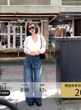 韩版复古牛仔裤女2026秋季新款