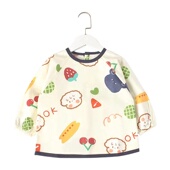 宝宝罩衣纯棉防水春秋冬季 儿童反穿衣吃饭围兜幼儿园护衣 围兜时尚