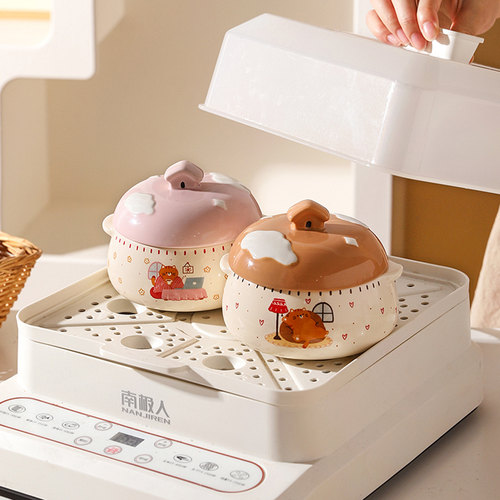 舍里可爱耐高温蒸蛋专用煨汤炖盅