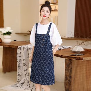 牛仔蓝背带裙夏季 复古小个子甜酷风连衣裙 女设计感小众2026新款