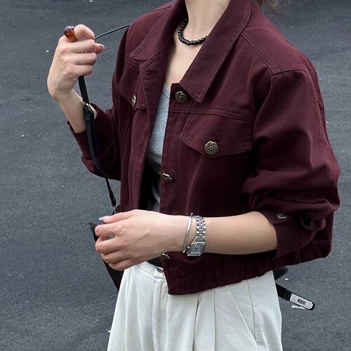 洋气减龄短款小个子休闲气质夹克