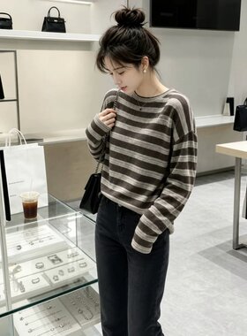 女士春秋季韩版宽松休闲打底上衣