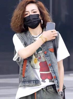 秋新款减龄休闲宽松洋气无袖外套
