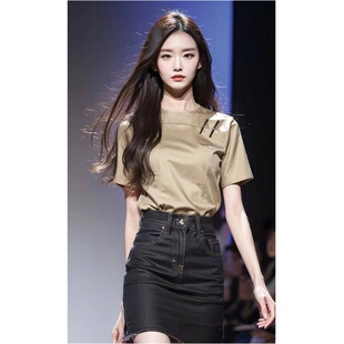 今年流行爆款上衣新中式女装卡其色国风盘扣短袖衬衫2026早春新款