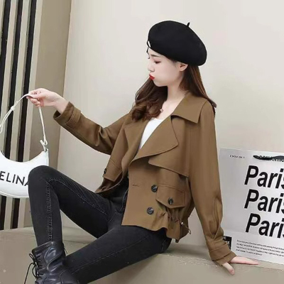 高级感气质上衣双排扣外套爆款-