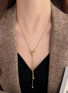 钛钢秋冬毛衣项链高级感轻奢