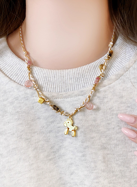 2025新款彩色串珠编绳项链