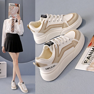 轻便软底小白鞋女皮面百搭白鞋2026秋季新款百搭学生板鞋女MX-T03