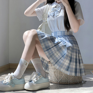 半身裙女生班服JK jk制服原创正版 白溟套装 裙夏季 日系学院风长袖
