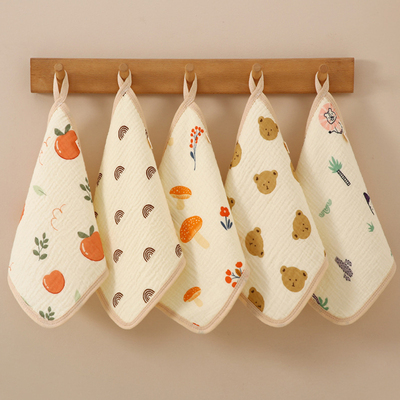 婴儿毛巾纱布小方巾婴儿a类新生儿口水巾纯棉宝宝初生儿洗脸面巾