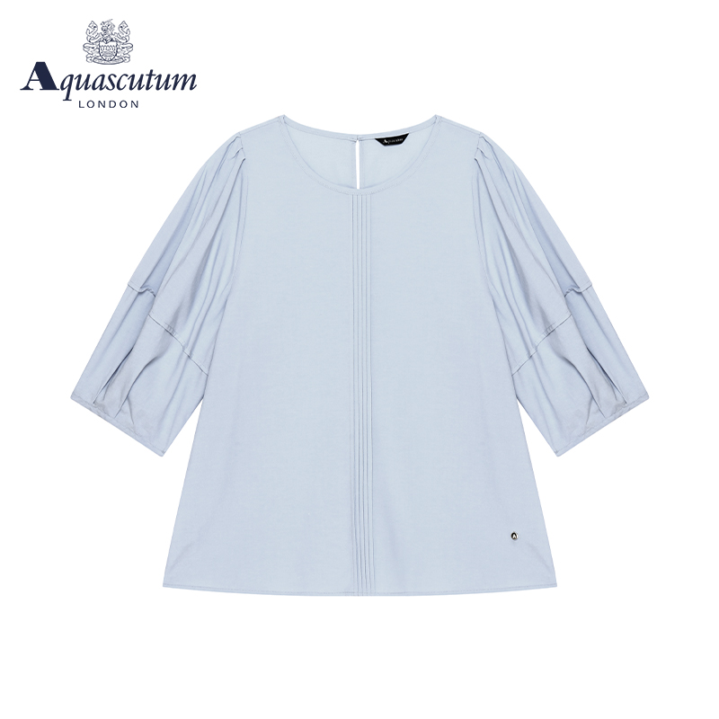 Aquascutum/雅格狮丹春夏新品女士上衣衬衫七分袖时尚Q4774EL061 女装/女士精品 衬衫 原图主图