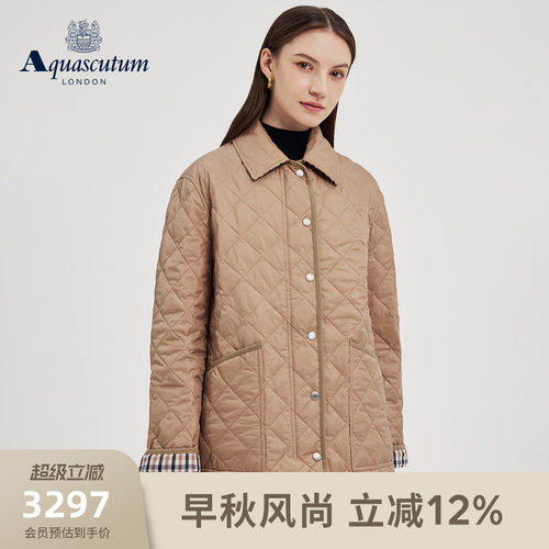 【雅格狮丹】女士菱格棉服外套