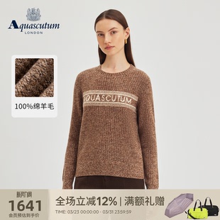 打底毛衫 女士绵羊毛针织衫 毛衣气质 雅格狮丹秋冬新品 Aquascutum