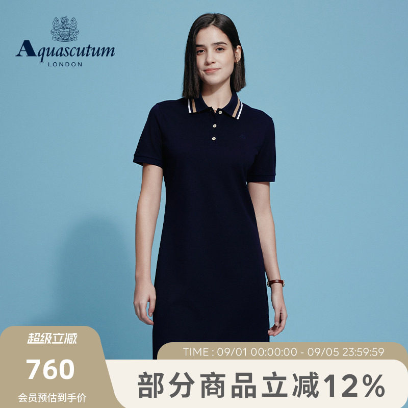 【100%棉】翻领短袖连衣裙图片