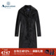 Aquascutum 雅格狮丹女士保暖长款 翻领绒毛外套大衣Q38I6EL121