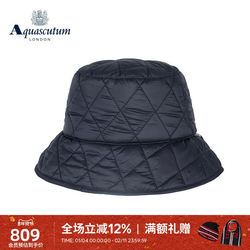 Aquascutum/雅格狮丹冬季新品时尚菱形格加厚渔夫帽子Q5094EL011,服饰配件/皮带/帽子/围巾,帽子,淘宝优惠券,粉丝福利购,淘宝优惠卷
