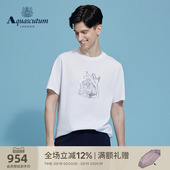 宽松纯棉圆领短袖 男简约时尚 T恤通勤 雅格狮丹春夏新品 Aquascutum