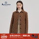 Aquascutum 雅格狮丹秋冬新品 女士简约菱格绗线翻领棉服外套气质