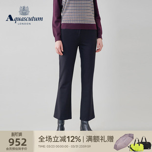 女高腰微喇休闲裤 时尚 子Q5061EL051 雅格狮丹秋冬新品 Aquascutum