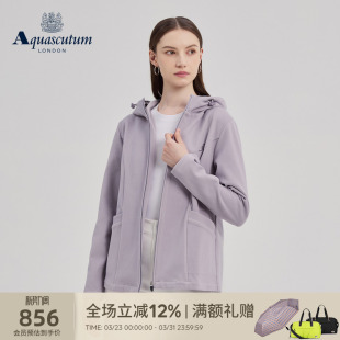 通勤连帽开衫 女士修身 卫衣外套气质 雅格狮丹秋冬新品 Aquascutum