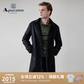 黑色中长款 男士 风衣大衣Q49I6EM011 雅格狮丹春夏新品 Aquascutum