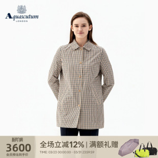英伦风格 女经典 纹优雅翻领外套 雅格狮丹2026春夏新品 Aquascutum