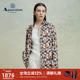 Aquascutum 印花外套气质 可脱卸帽休闲时尚 雅格狮丹春夏新品 女装