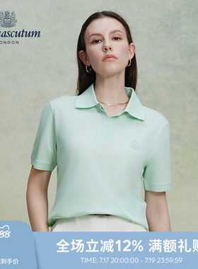 【100%棉】女士翻领短袖T恤POLO