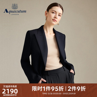 外套 女羊毛双排扣商务休闲西装 Aquascutum 雅格狮丹2025秋冬新品