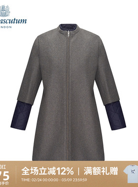 Aquascutum/雅格狮丹冬保暖羊毛混纺可拆卸两件套外套Q4050EL031