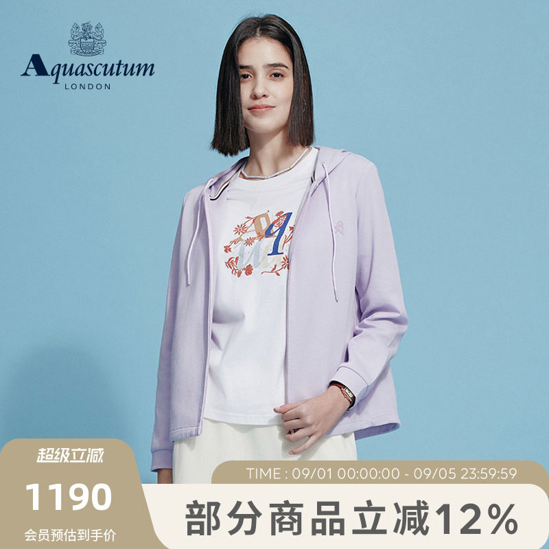 【雅格狮丹】女休闲连帽开衫卫衣图片