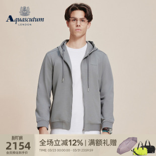 简约时尚 男士 休闲连帽卫衣外套通勤 雅格狮丹春夏新品 Aquascutum