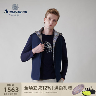 男正反两穿马甲背心Q5047EM011 时尚 Aquascutum 雅格狮丹秋冬新品