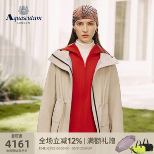 休闲卫衣外套气质 女士英伦风中长款 Aquascutum 雅格狮丹秋冬新品
