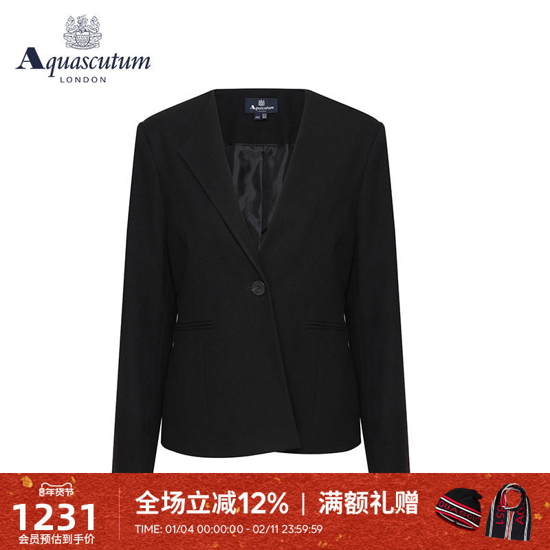 Aquascutum/雅格狮丹春秋新款女外套修身正装常规西装Q3817EL081,女装/女士精品,西装,淘宝优惠券,粉丝福利购,淘宝优惠卷