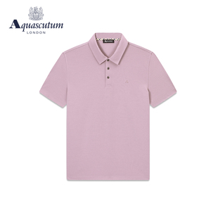 Aquascutum/雅格狮丹春夏新款刺绣字母A短袖男士POLO恤Q49H9EM071