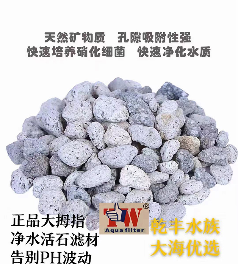 台湾大拇指净水活石鱼缸滤材来宝丸纳米球麦饭珊瑚骨过滤材料