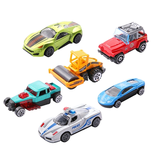 合金小汽车模型工程消防玩具仿真套装迷你宝宝儿童大全男孩铝惯性