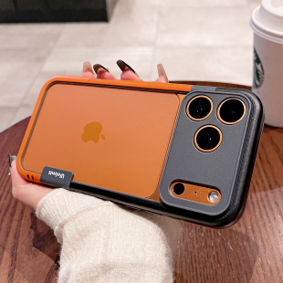 镂空边框散热序文适用苹果17promax手机壳新款iPhone17防摔16Pro保护套15plus透气air高级感14男女商务硬壳