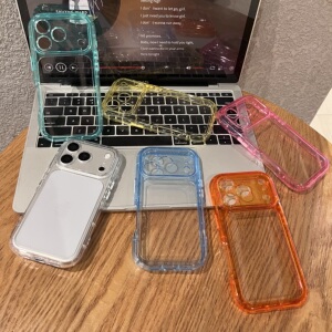 新款简约泡芙壳适用于iPhone18ProMax手机壳17Pro透明款16ProMax包AI按键15多巴胺系列14防摔精孔手机壳