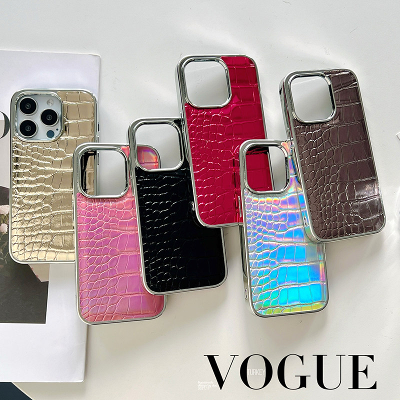 鳄鱼纹适用于苹果15手机壳新款13保护套高级感个性14pro奢华大气12电镀防摔11promax女款时尚15plus网红小众