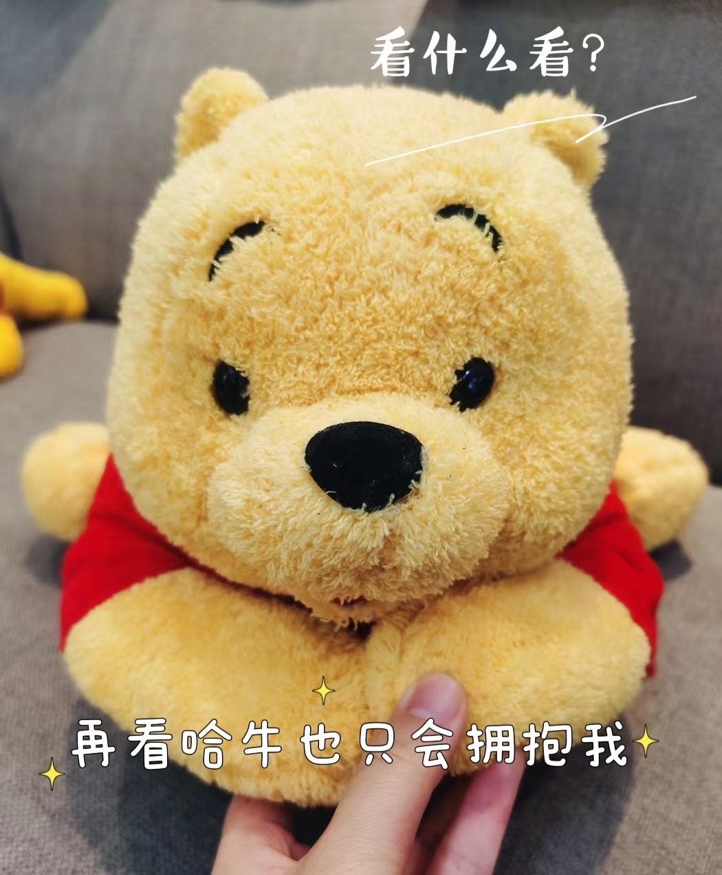 东迪同款噗噗维尼趴趴纸巾抽套正宫噗可挂式毛绒公仔车载生日礼物