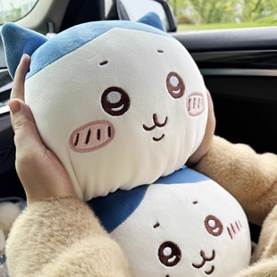 日本原单chiikawa吉伊卡哇小八乌萨奇汽车头枕颈枕舒适软抱枕靠垫