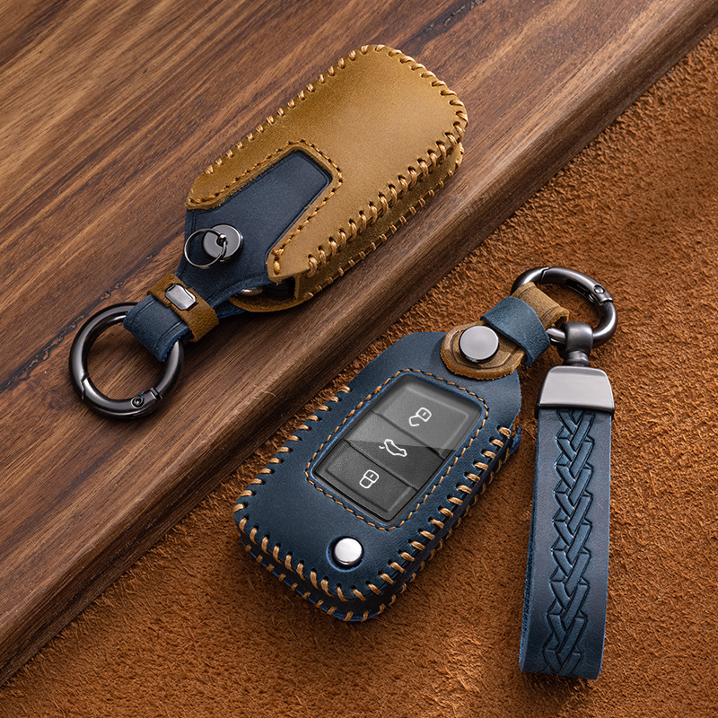 适用众泰T300 t600钥匙套大迈x5 x7 SR7 T700 t500汽车真皮包壳扣