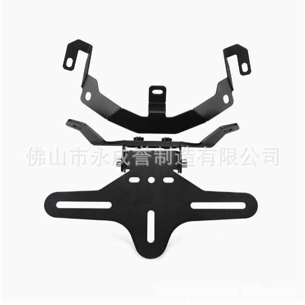 适用春风800NK改装配件短尾牌照架可折叠后车牌架不锈钢无损安装