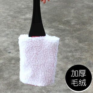 车载带护套冬季汽车除雪铲冰雪铲带毛绒保暖手套除霜雪铲除冰铲